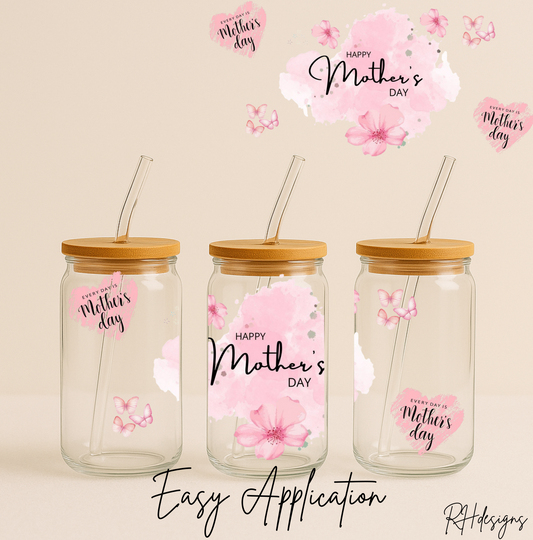 Pink Heart Mothers Day - 16oz