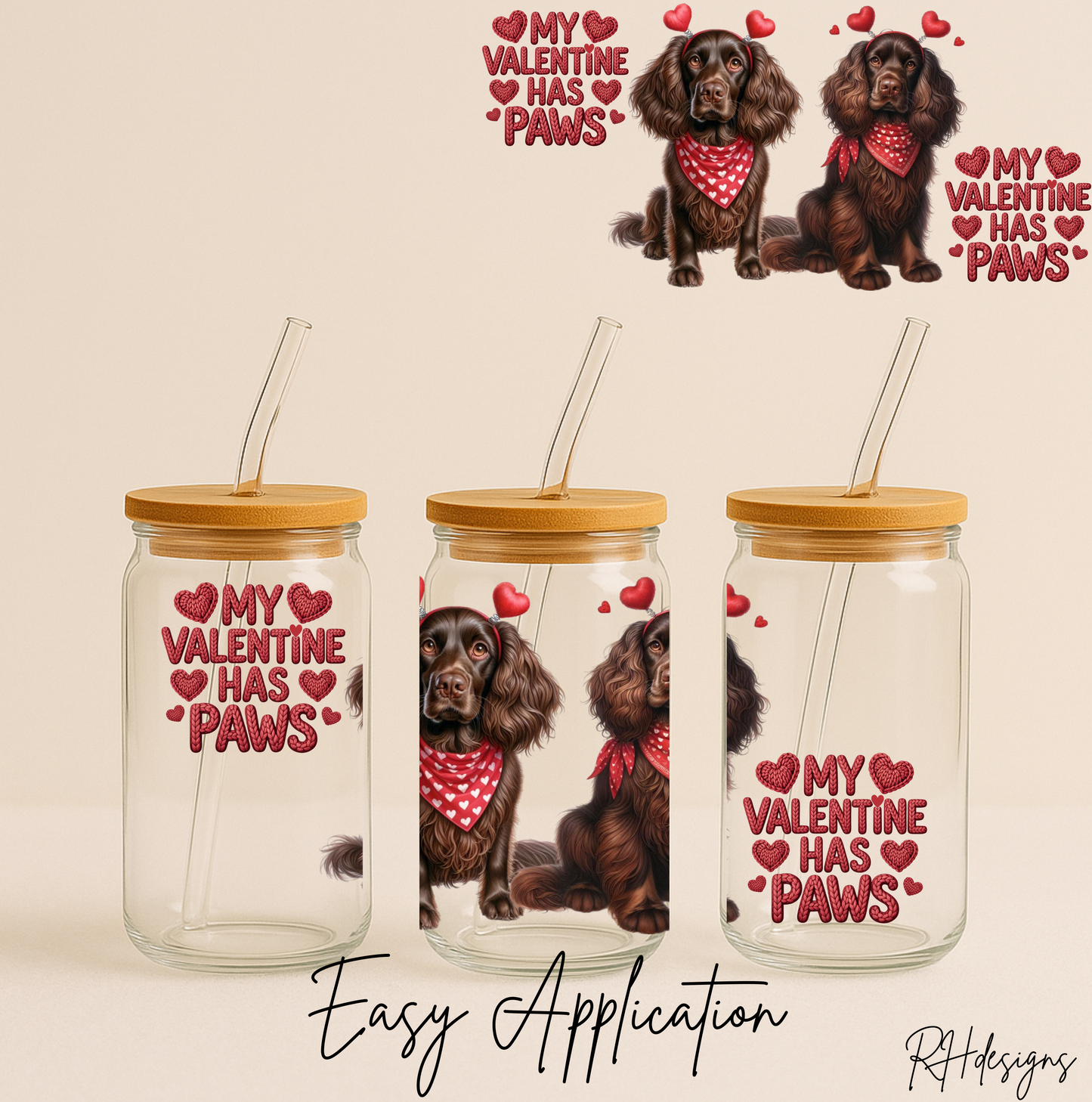 My Valentine Has Paws Spaniel - 16oz