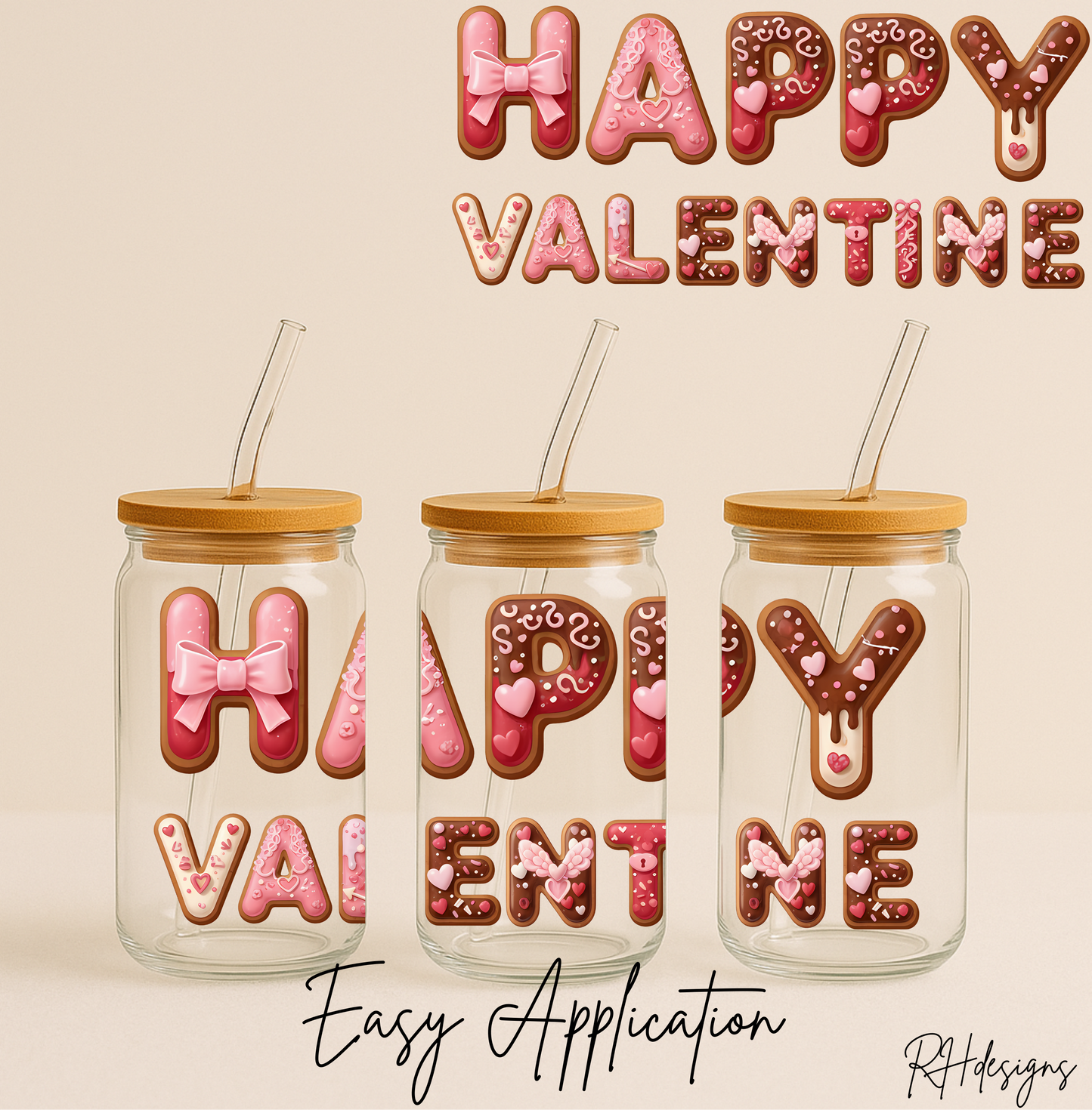 Happy Valentines Writing - 16oz