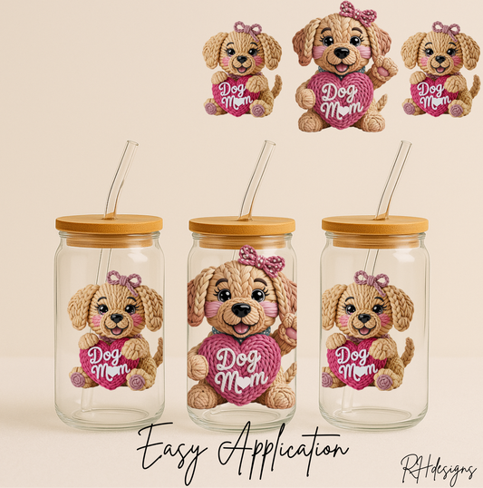 3 Faux Yarn Dog Mum Valentine - 16oz