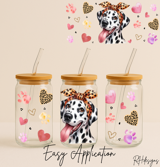 Leopard Print Dalmatian Valentines - 16oz
