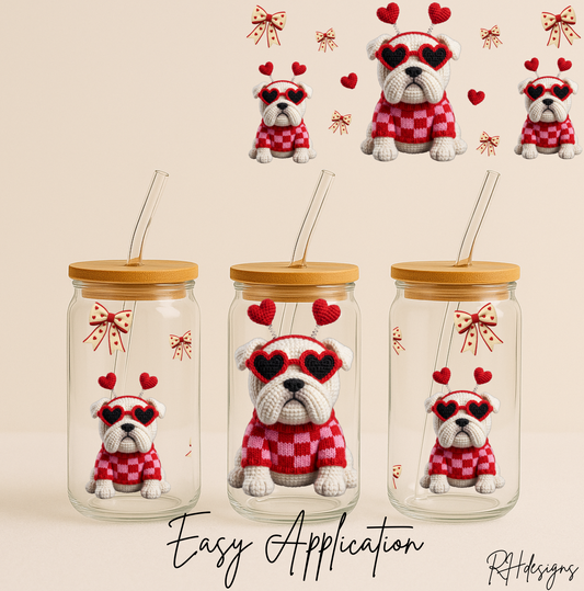 Bulldog Valentines - 16oz