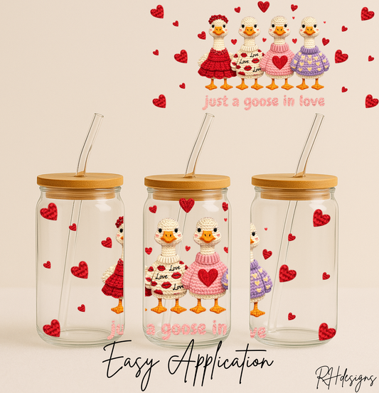 Just A Goose In Love Valentines - 16oz