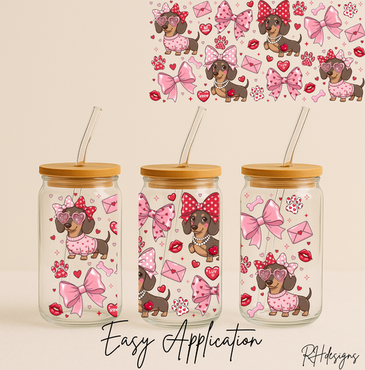 Red Love Sausage Dog Valentines - 16oz