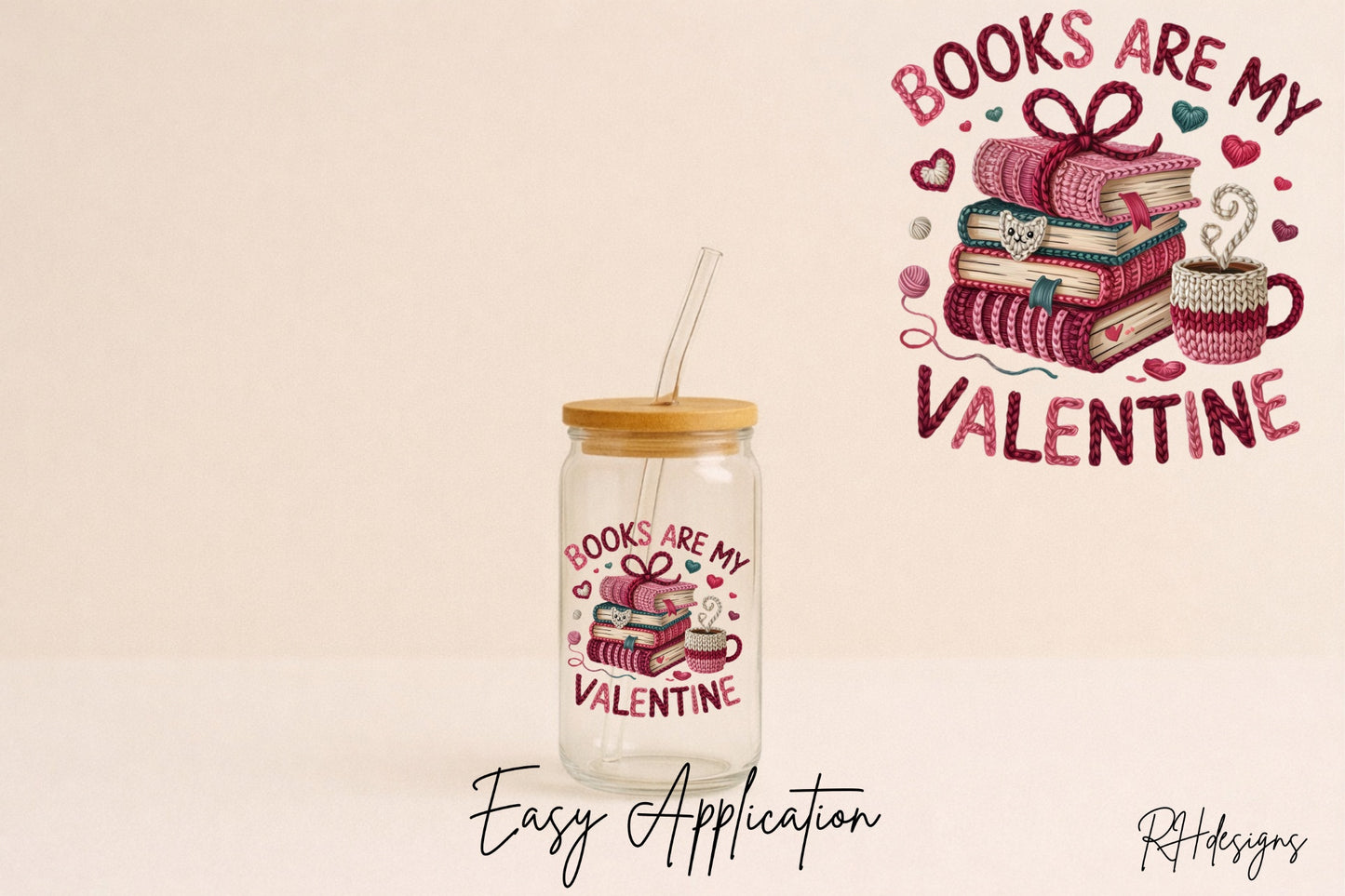 Books Are My Valentine - 4'',10cm