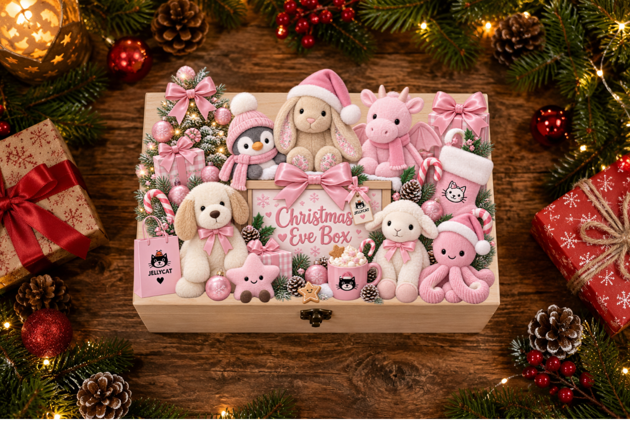 Pink Jelly Teddy Christmas Eve