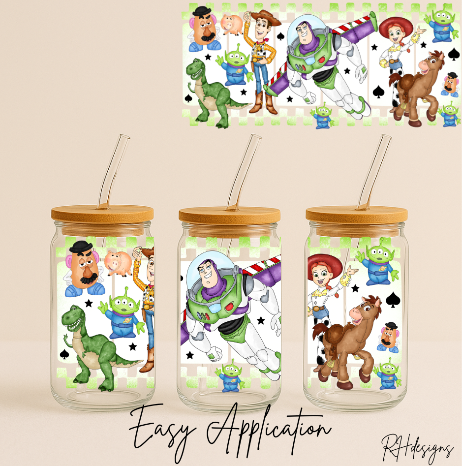 White & Green Toy All - 16oz