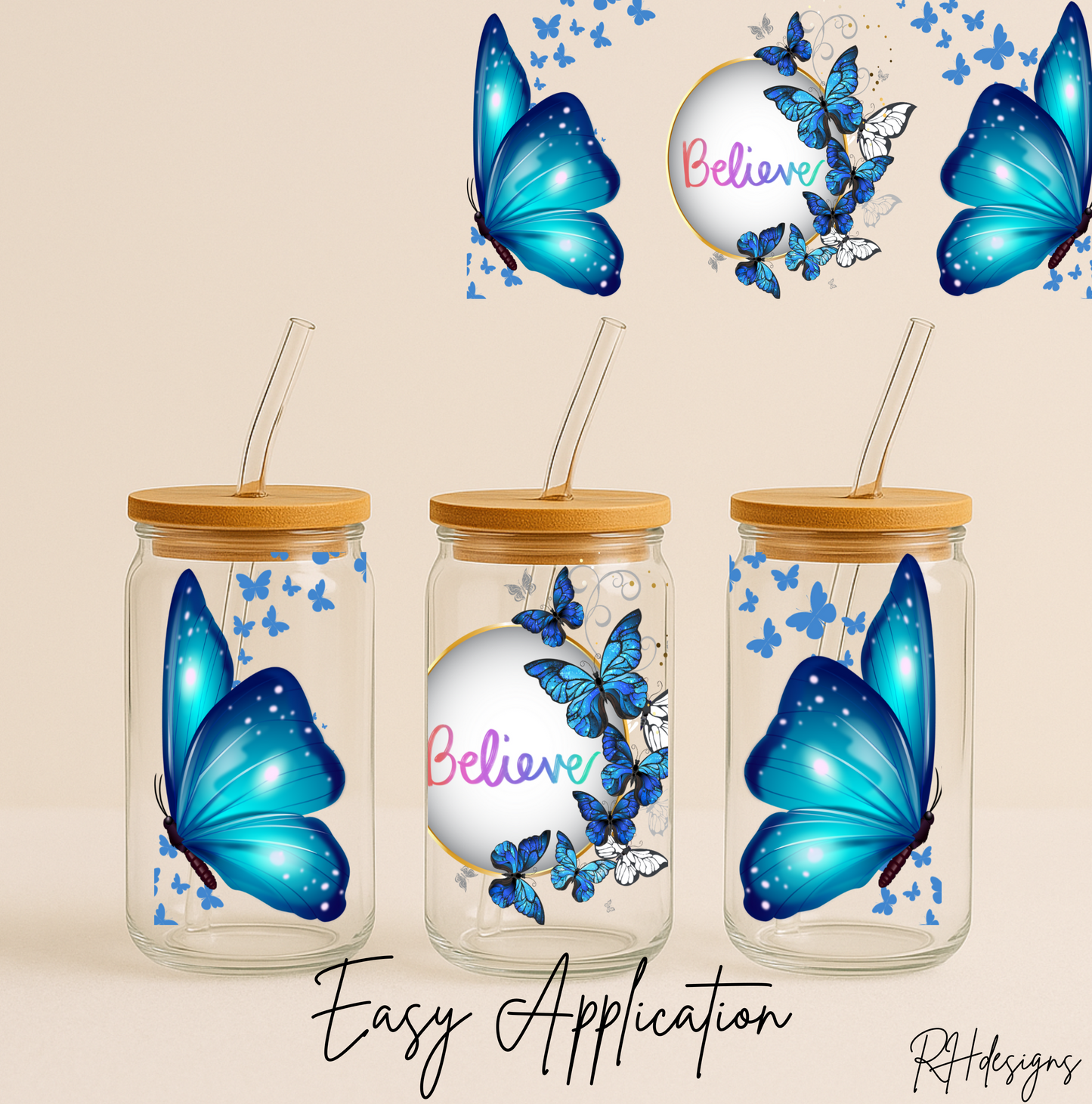 Believe Blue Butterfly - 16oz