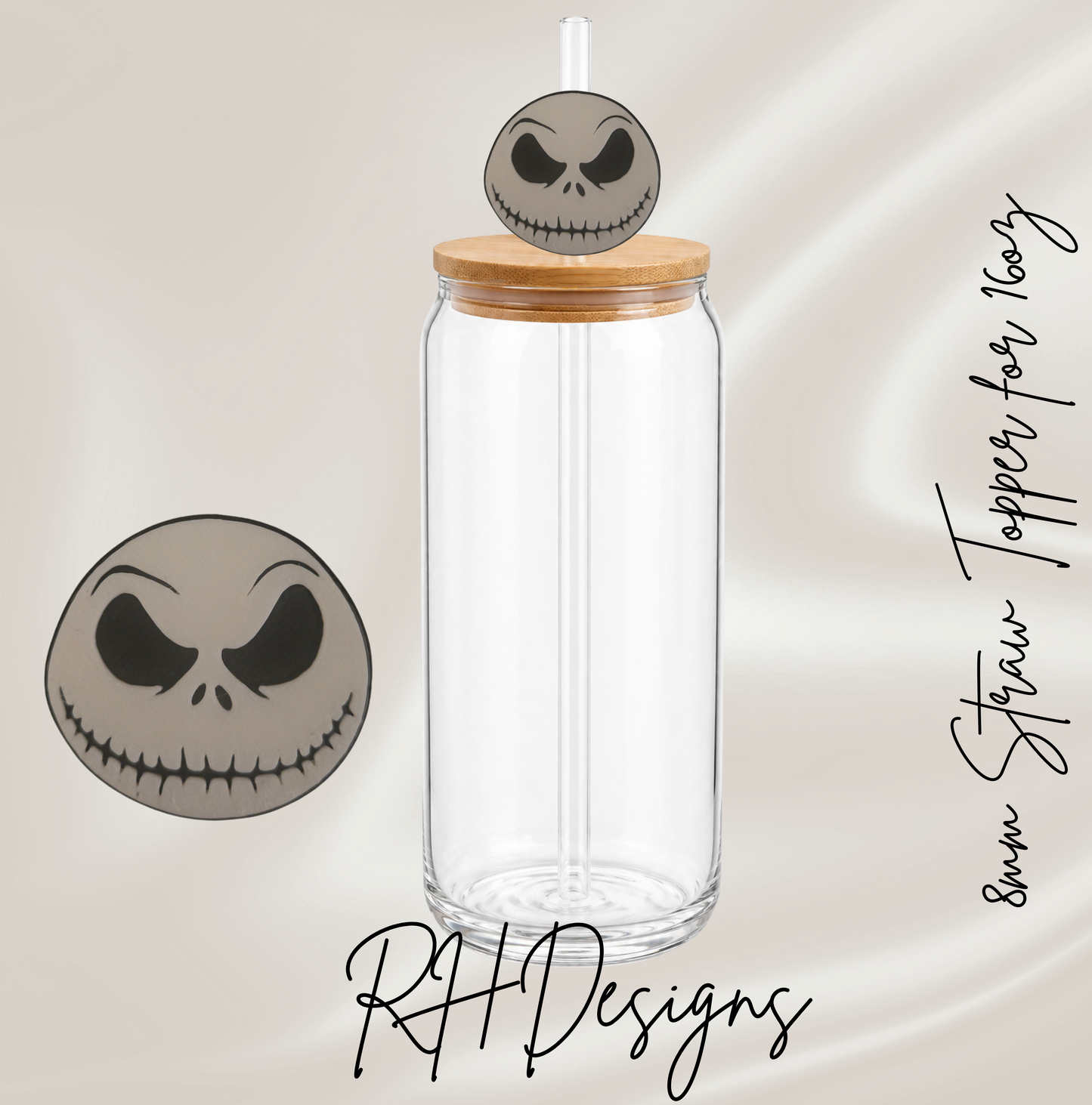 Skelton Jack - Straw Topper - 3D