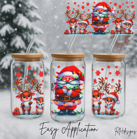 Santa Wrapped In Lights - 16oz