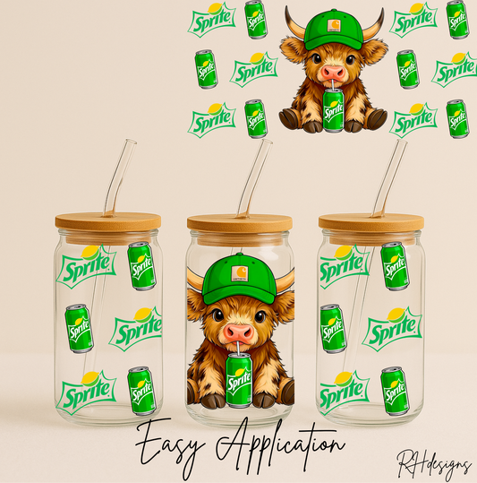 Green Cap Highland Cow - 16oz