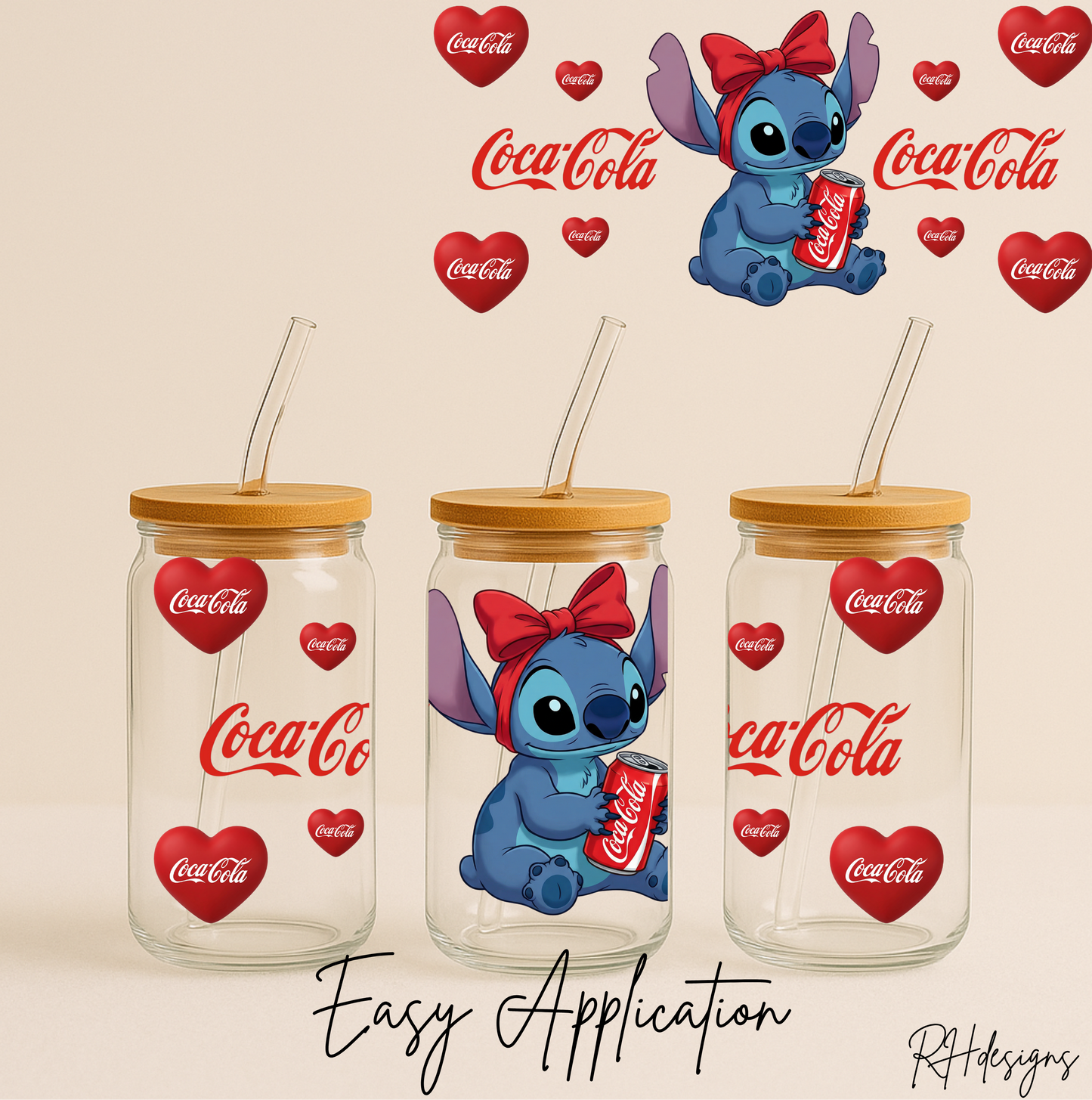 Blue Alien Red Bow C - 16oz