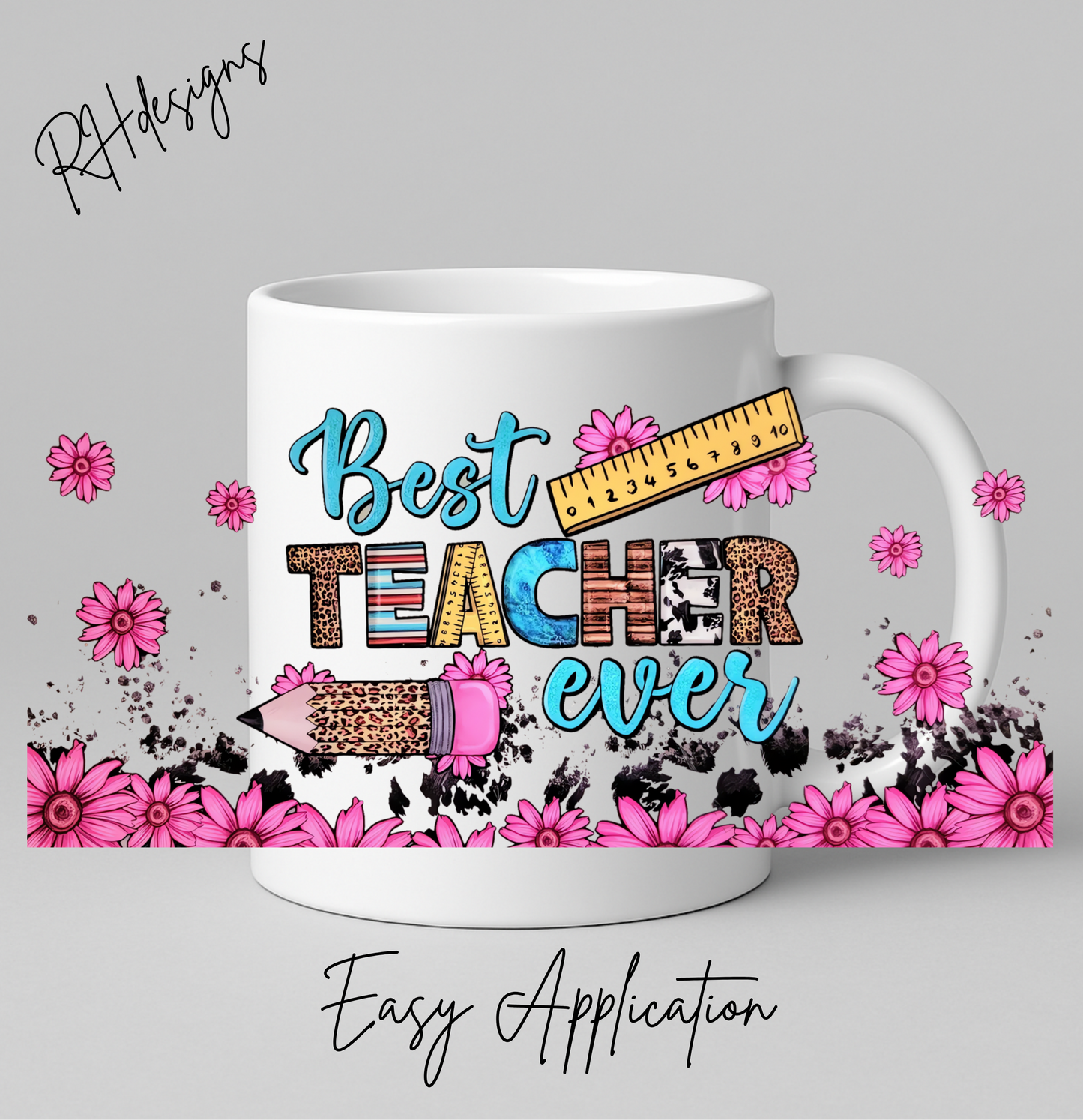 Best Teacher Ever Pink - 11oz