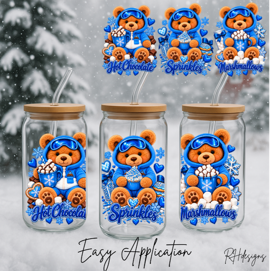 Hot Chocolate Blue Bear - 16oz