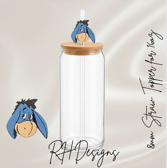 Gloomy Donkey - Straw Topper - 3D