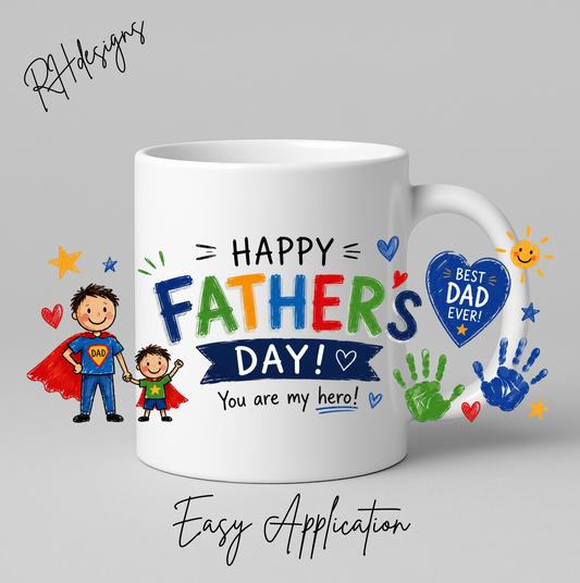 Your My Hero Handprints - 11oz