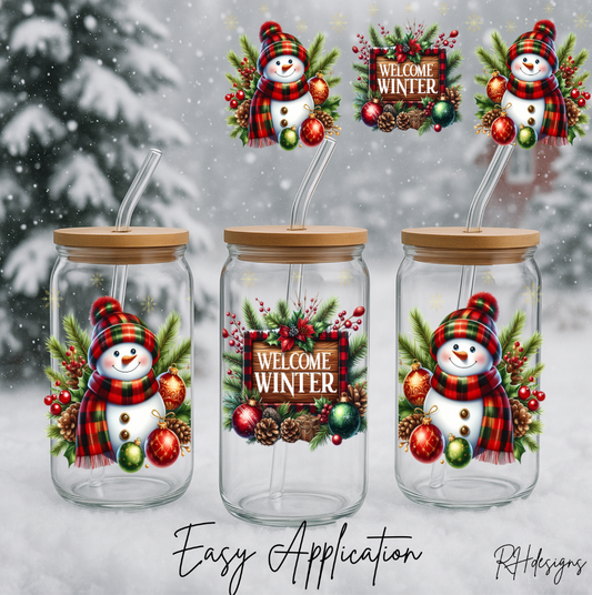 Welcome Winter Snowman - 16oz