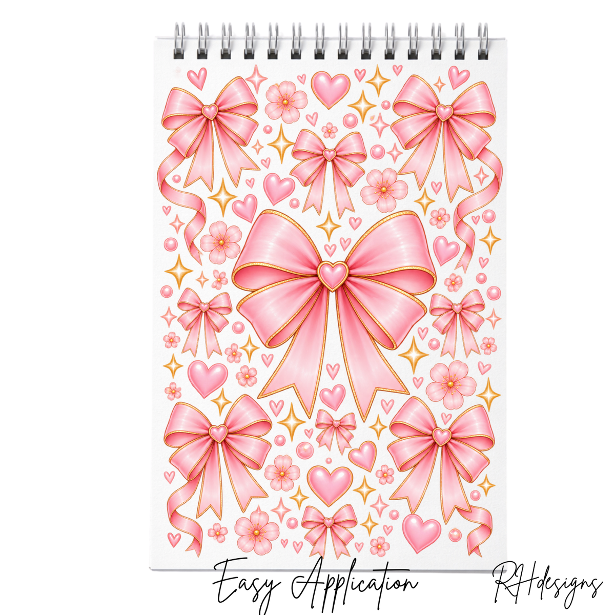 Pink Bow Flower - A5