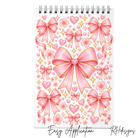 Pink Bow Flower - A5