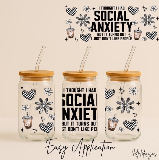 Social Anxiety Checkered - 16oz