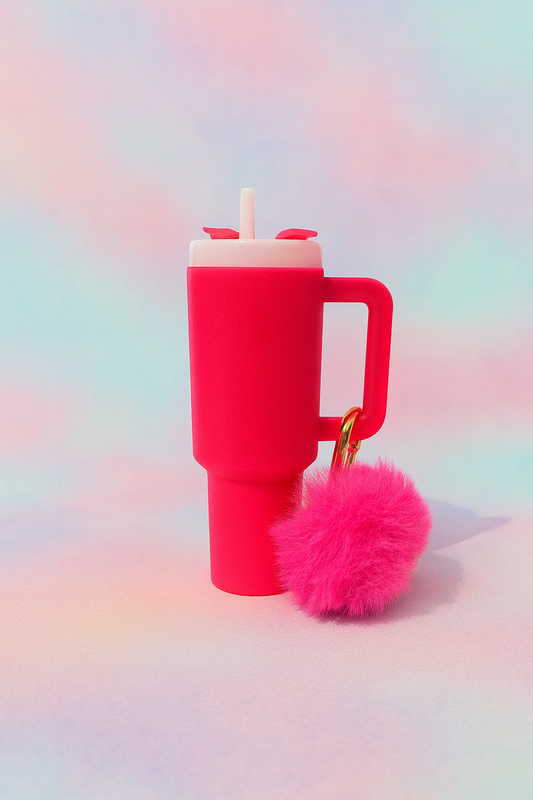 Hot Pink Mini Keychain
