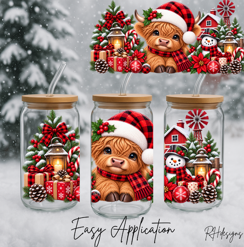 Tartan Highland Cow - 16oz
