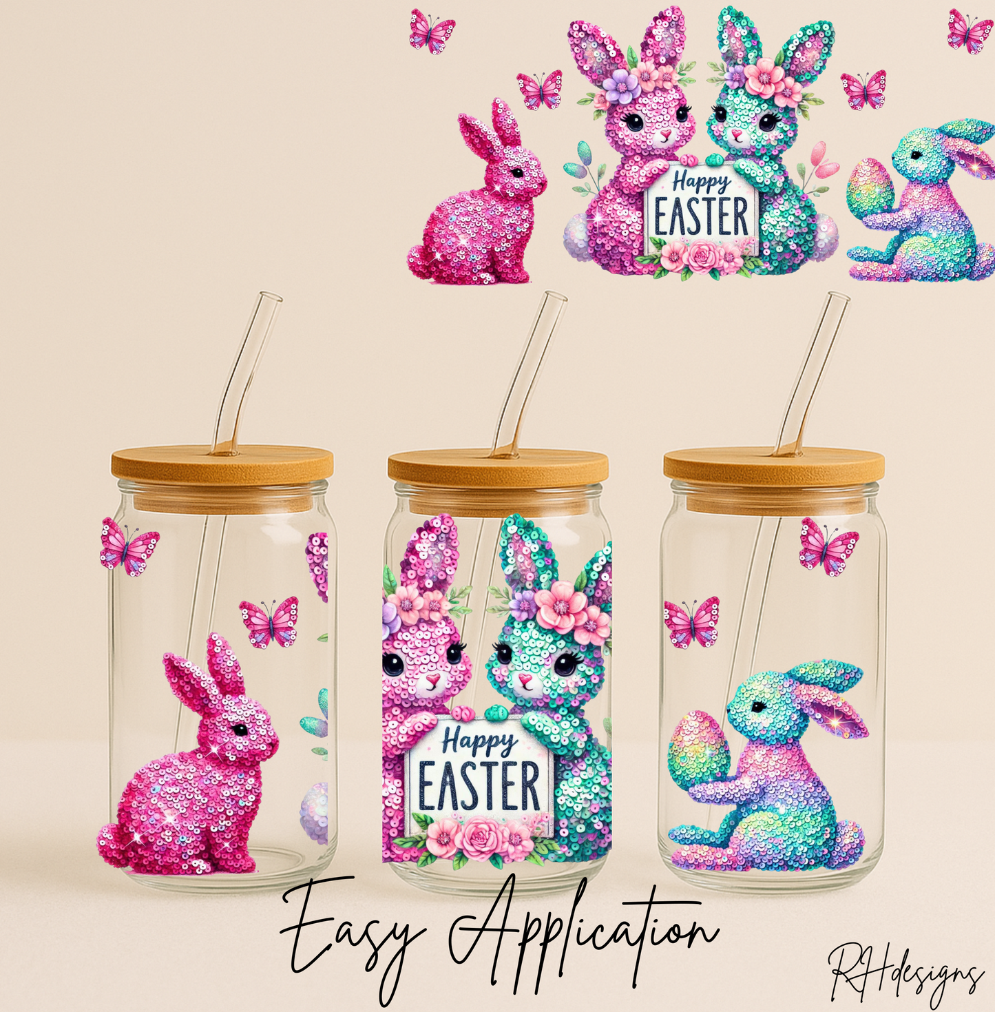 Sequin Easter Bunnies - 16oz