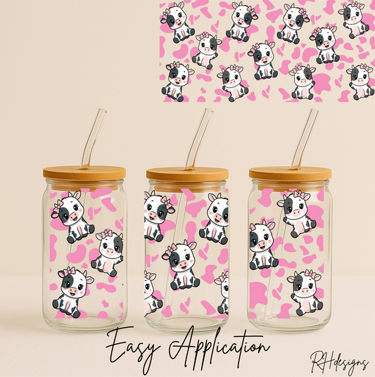 Pink Patch Little Cow - 16oz