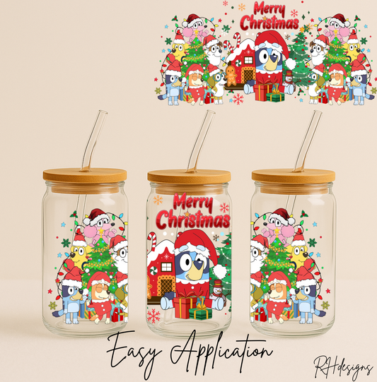Merry Christmas Blue - 16oz