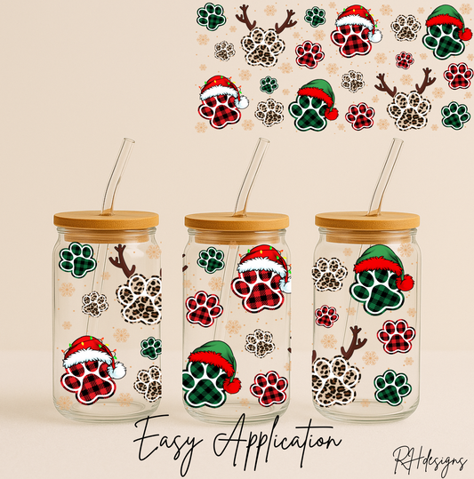Christmas Paw Prints - 16oz