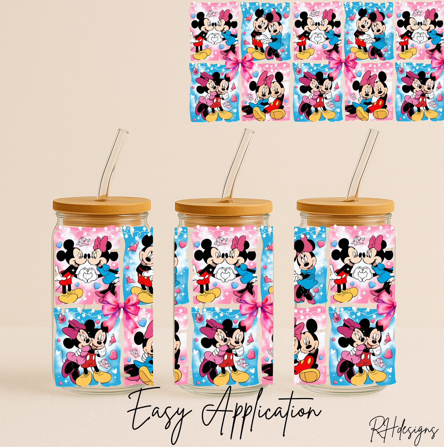 Pink Blue Characters - 16oz