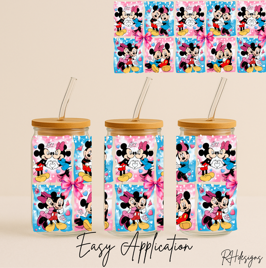 Pink Blue Characters - 16oz