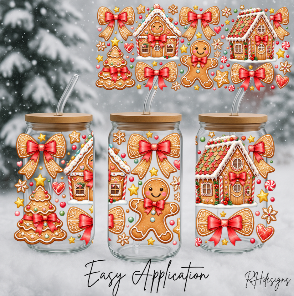 Red Gingerbread House Man - 16oz
