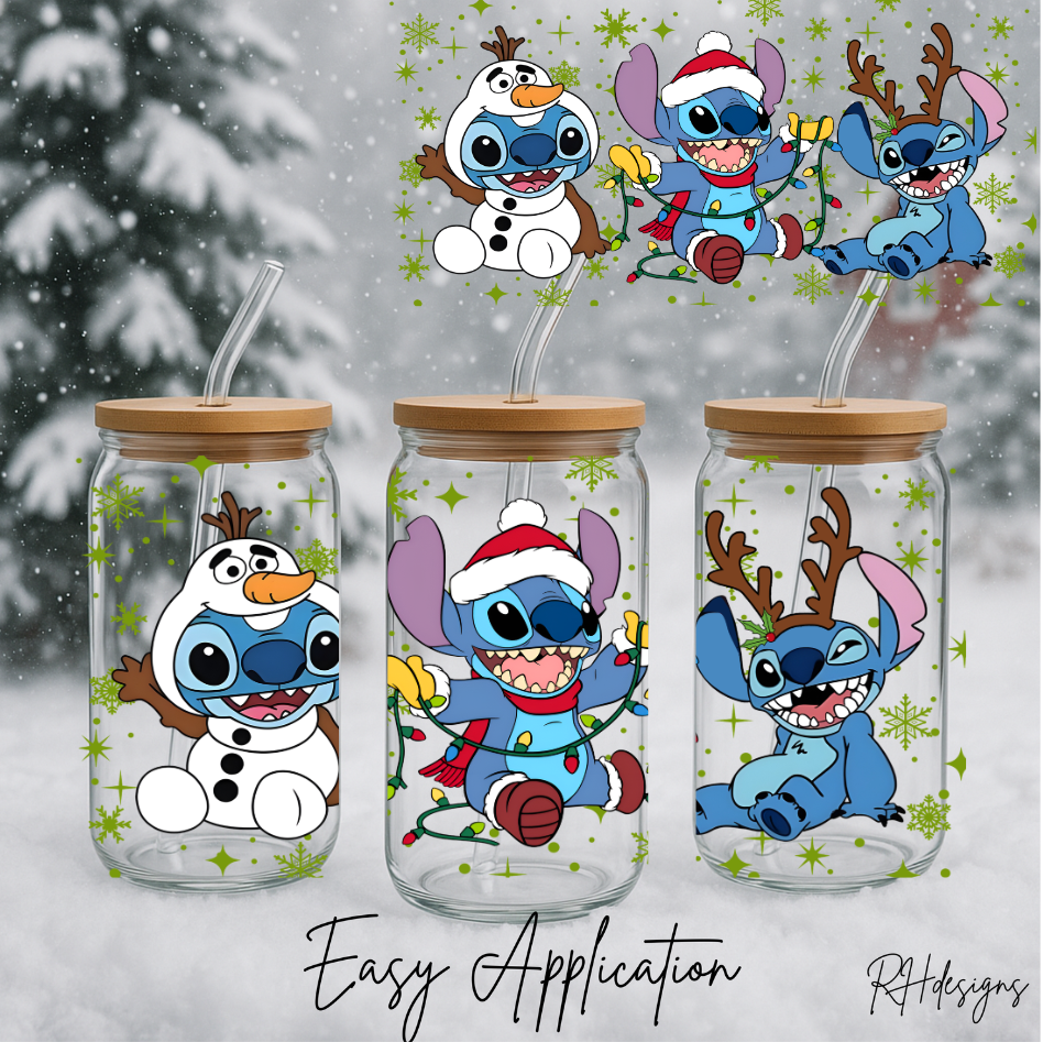 Blue Alien Snowman - 16oz