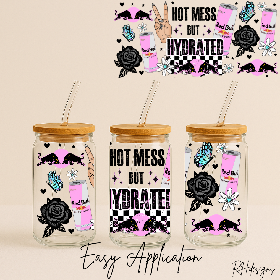 Hot Mess But Hydrated Red B - 16oz