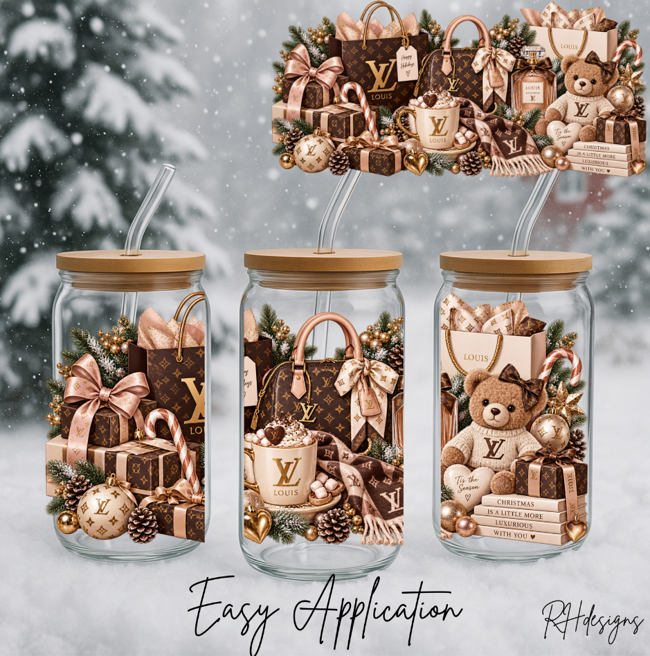 Christmas Brown & Pink L - 16oz