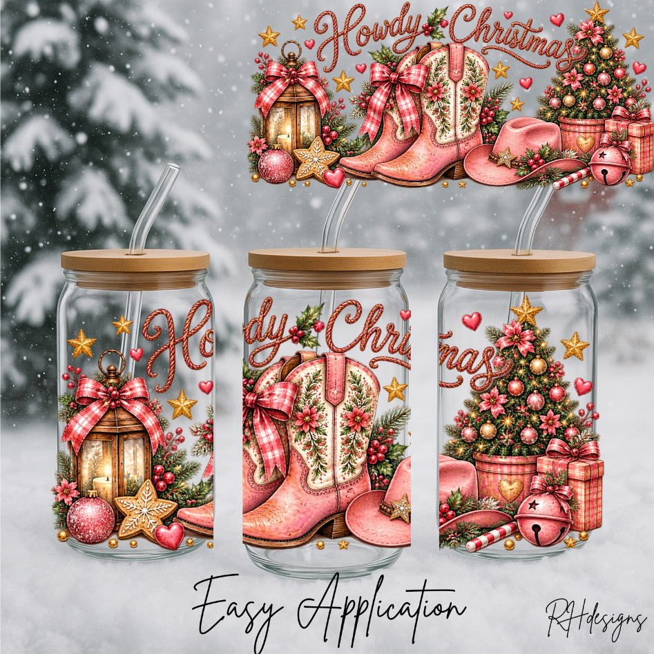 Howdy Christmas Pink - 16oz