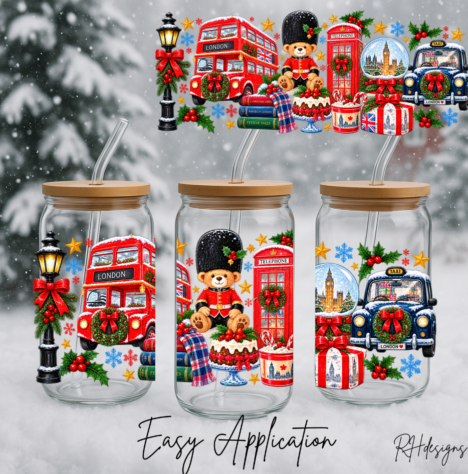 Christmas London Teddy - 16oz