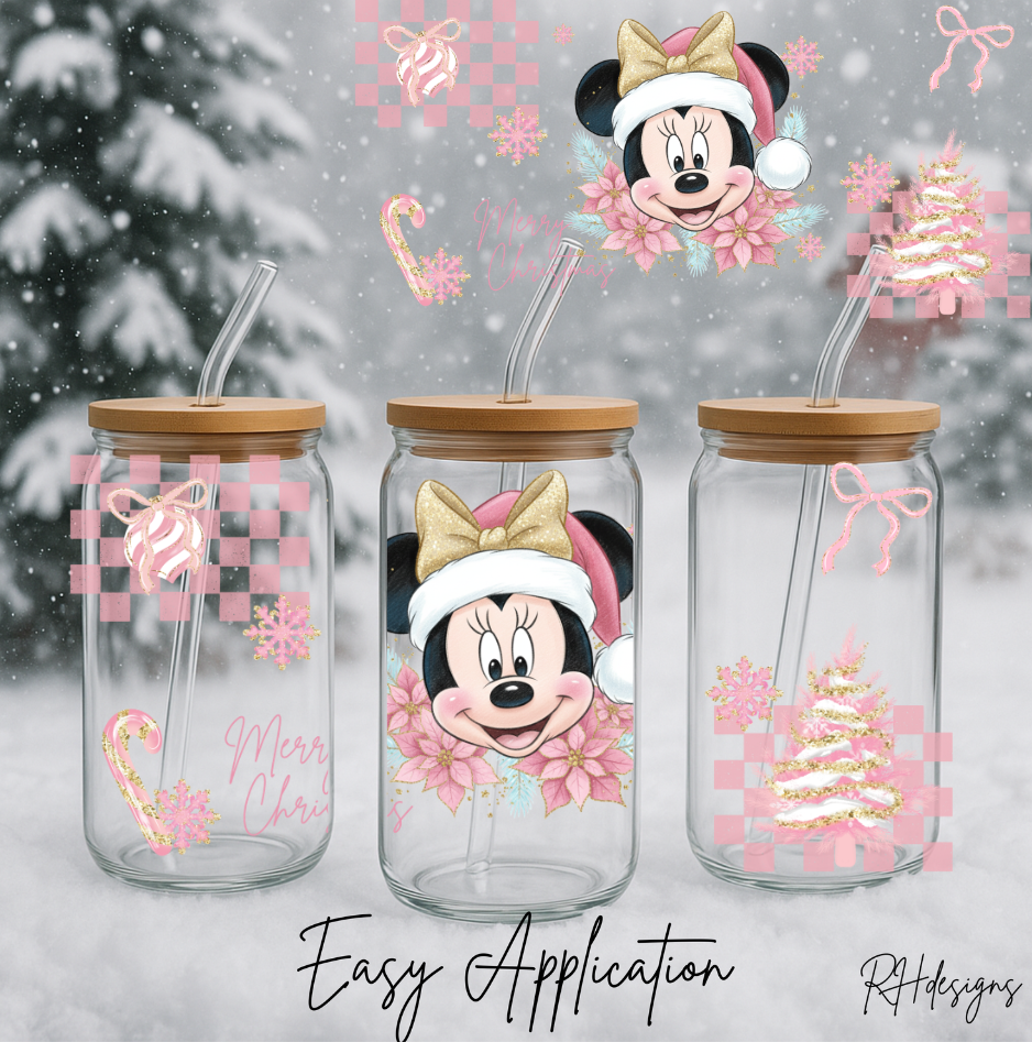 Pink Pastel Merry Christmas Min - 16oz