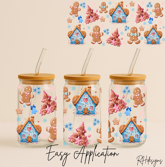 Blue & Pink Gingerbread - 16oz