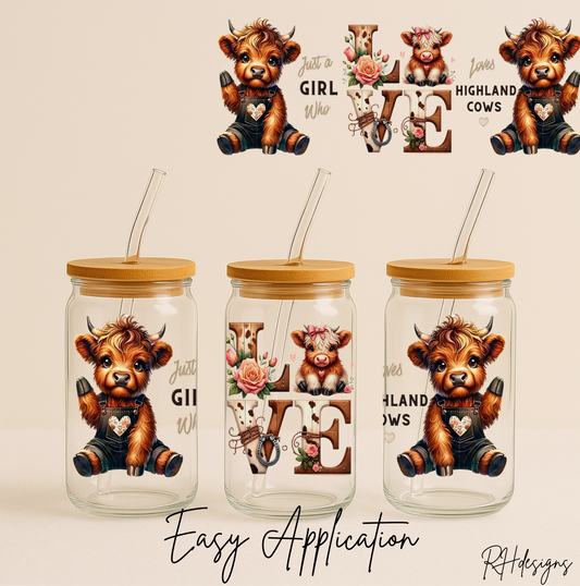 Girl Who Loves Cows - 16oz