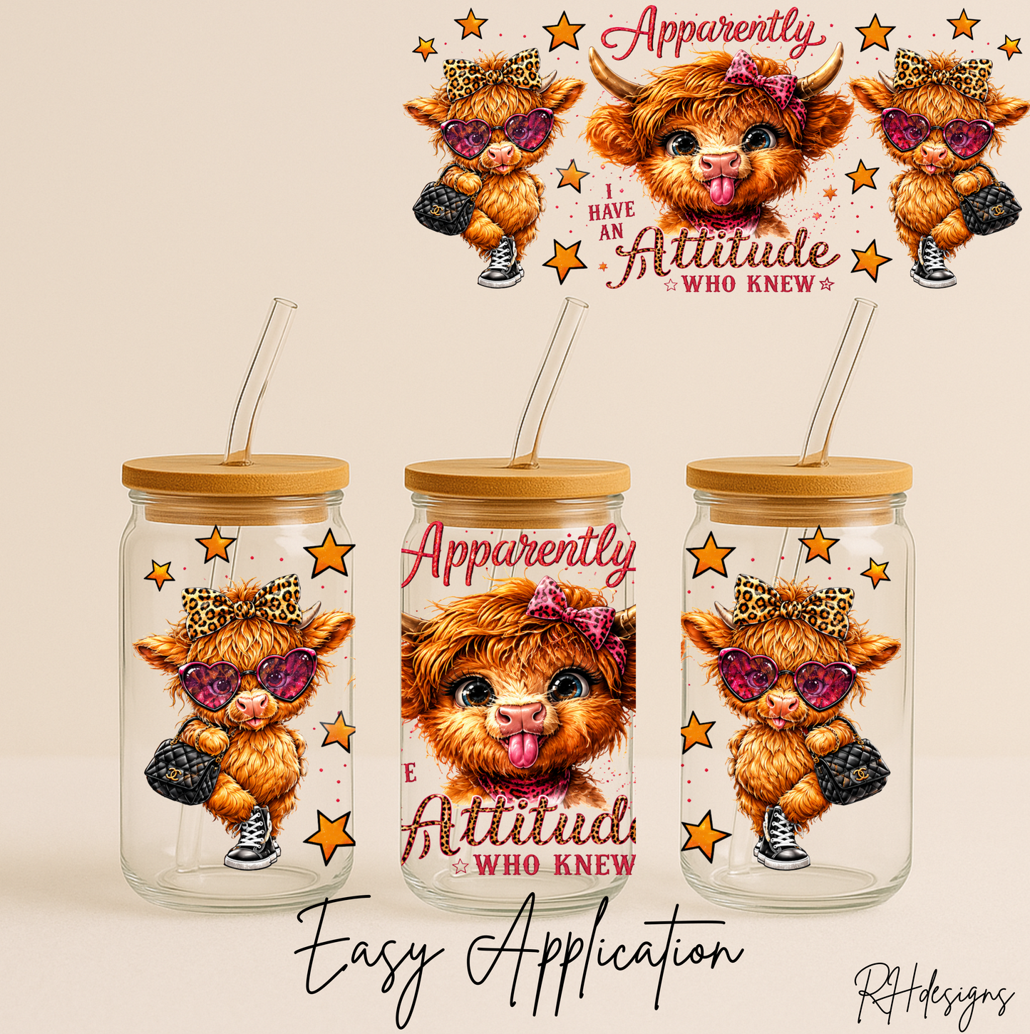 Apparently Attitude Highland Cow - 16oz