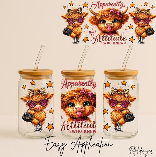 Apparently Attitude Highland Cow - 16oz