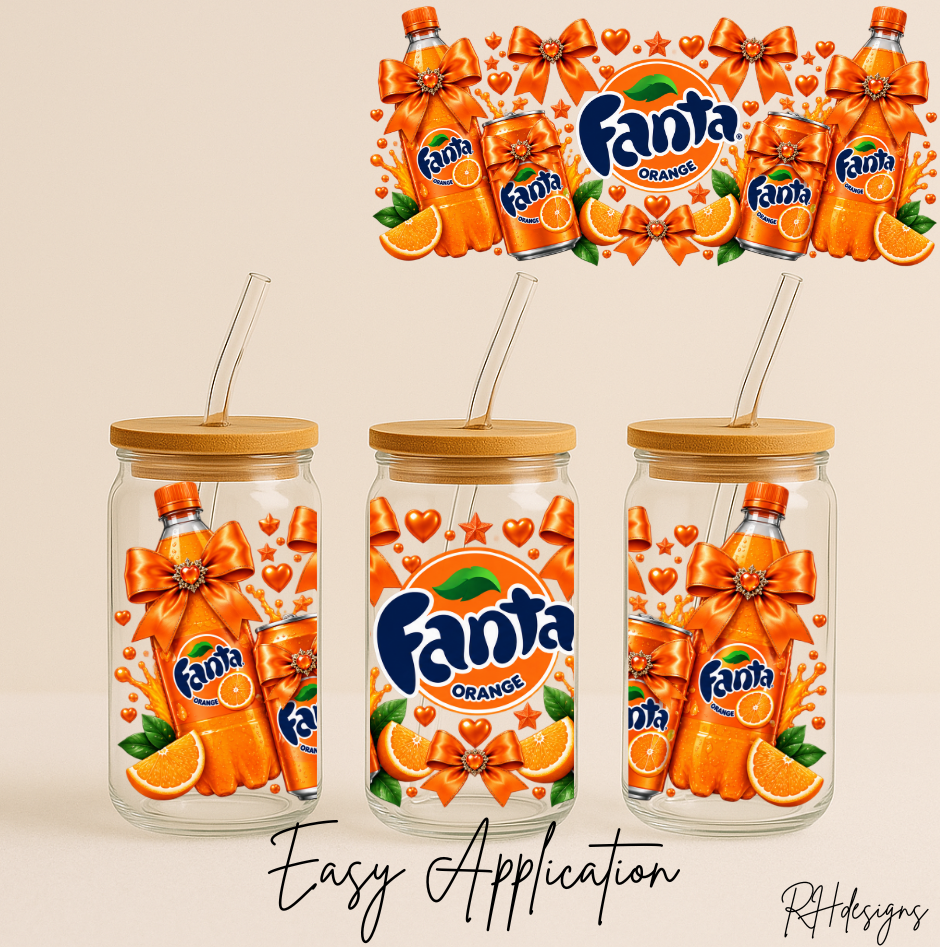 Orange Fan Bow - 16oz