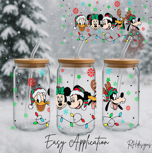 Christmas Snowflake Min & Friends - 16oz