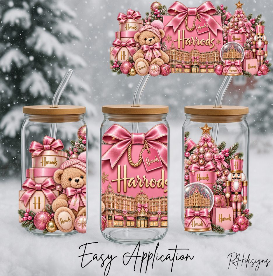Pink H Bear - 16oz
