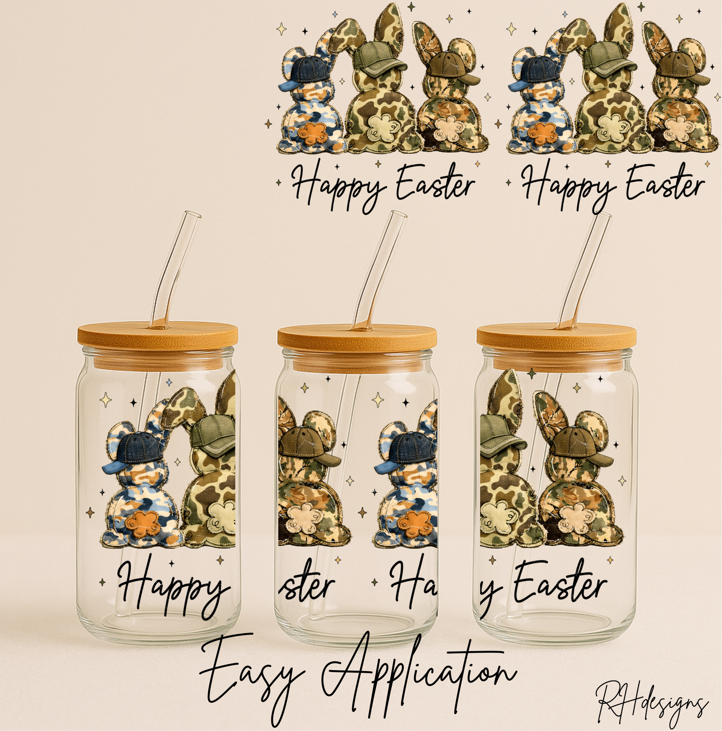 Camo Easter Bunnies - 16oz