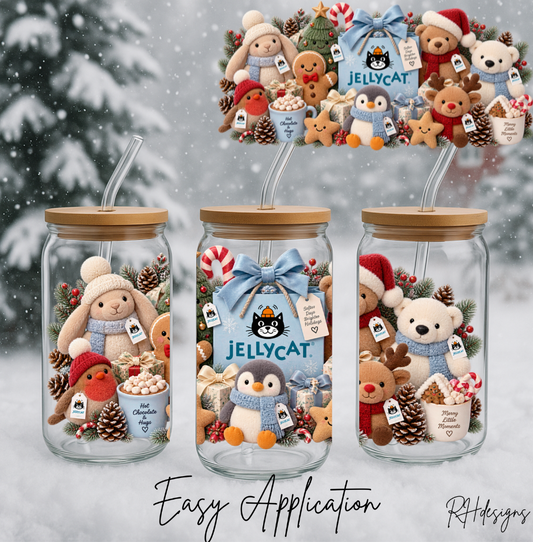 Christmas Blue Jelly Teddy - 16oz