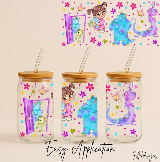 Blue Fluffy Monster Flowers - 16oz