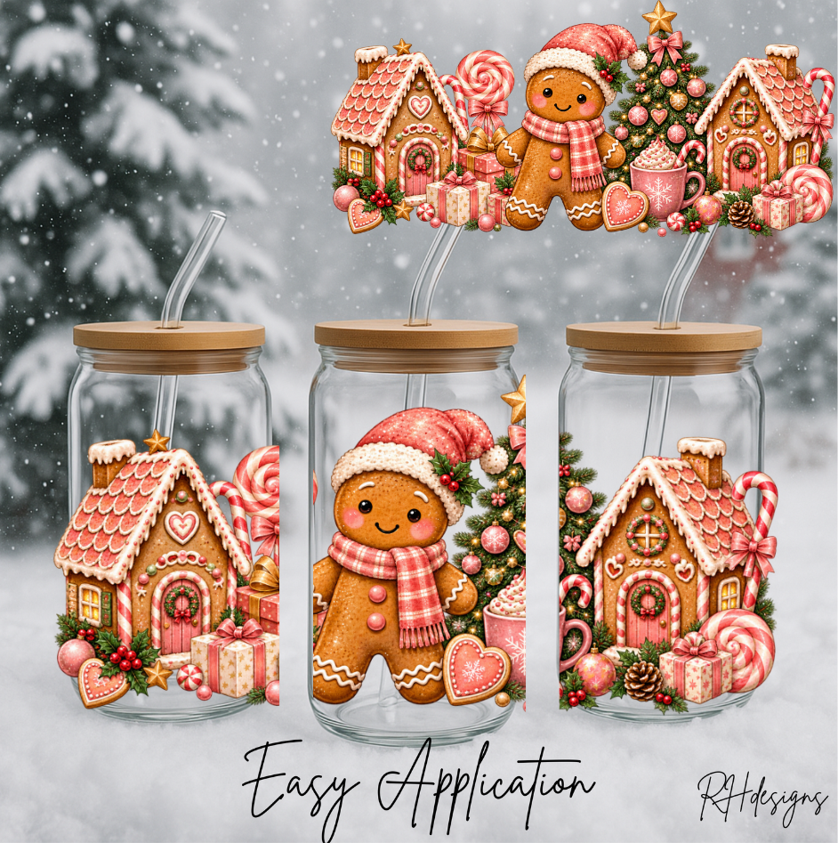 Pink Gingerbread House - 16oz
